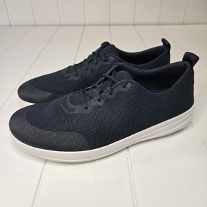 FitFlop Sneakers Athletic Shoes Comfort Lace Up F-Sporty Q10-399 Blue Knit SZ 10